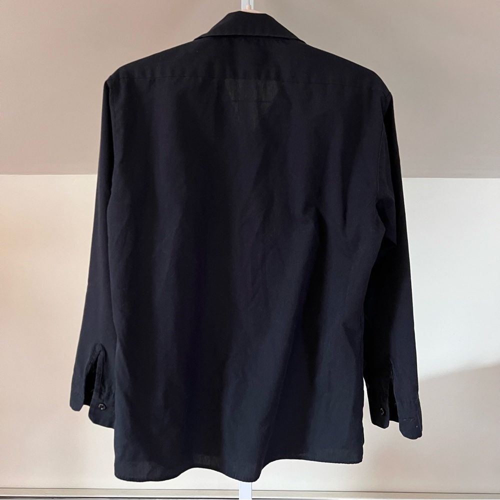 Men’s Dickie’s Long Sleeve Navy Blue Button-Down Work Shirt Small - Picture 6 of 9